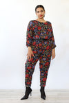 Beaded Moody Floral Jumpsuit M/L