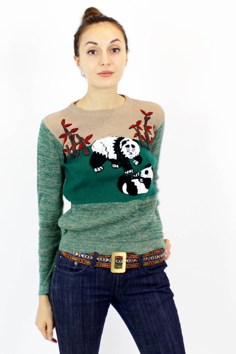 vintage panda sweater