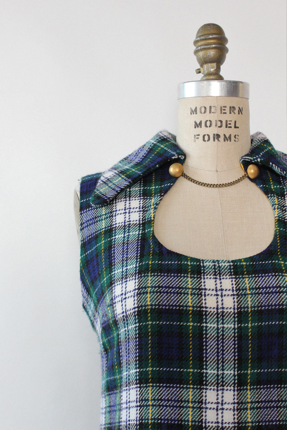 Tartan Keyhole Dress M