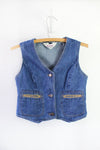 70s Crop Denim Vest S