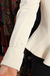 Cream Peplum Jacket M