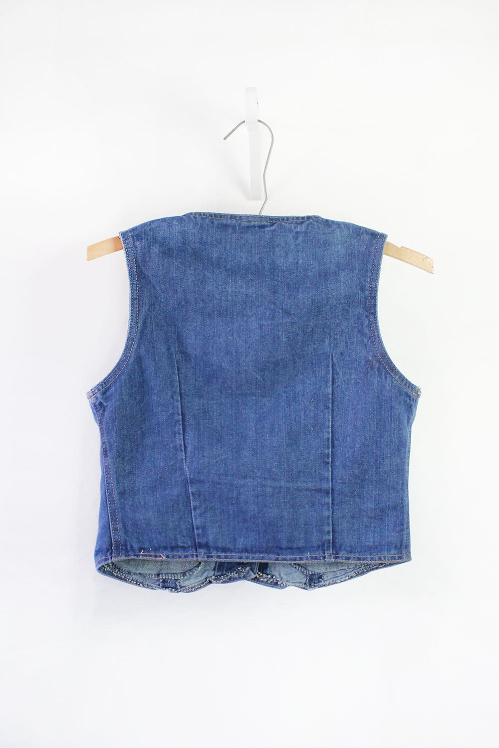 70s Crop Denim Vest S