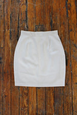 Benetton Ivory Wool Pencil Skirt S