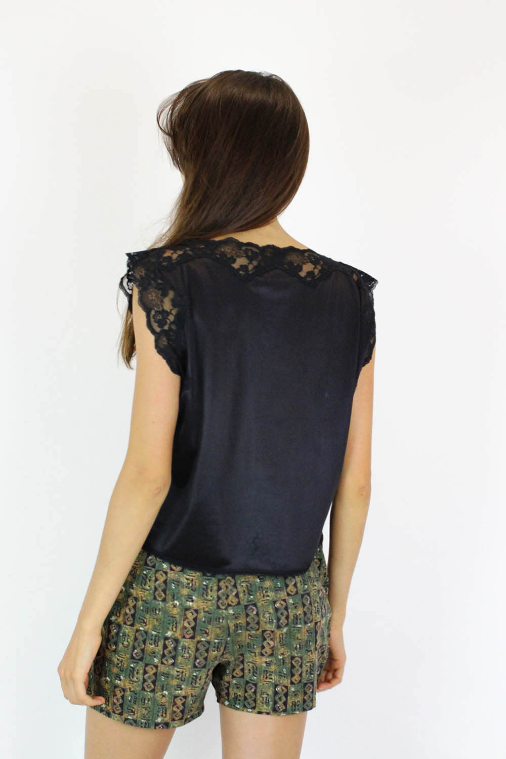 Satin Lace Boxy Top S/M