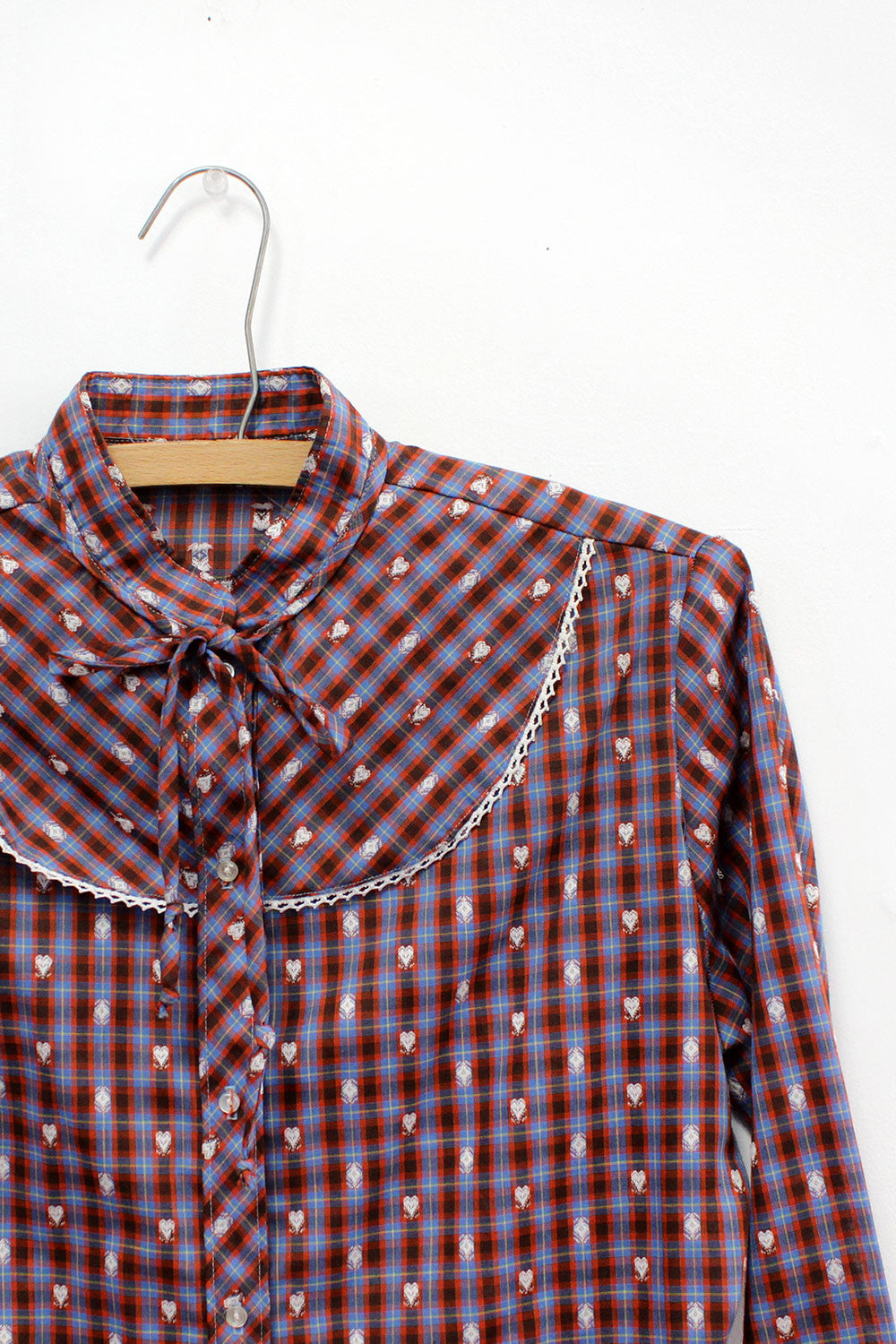 Lori Plaid Prairie Blouse M