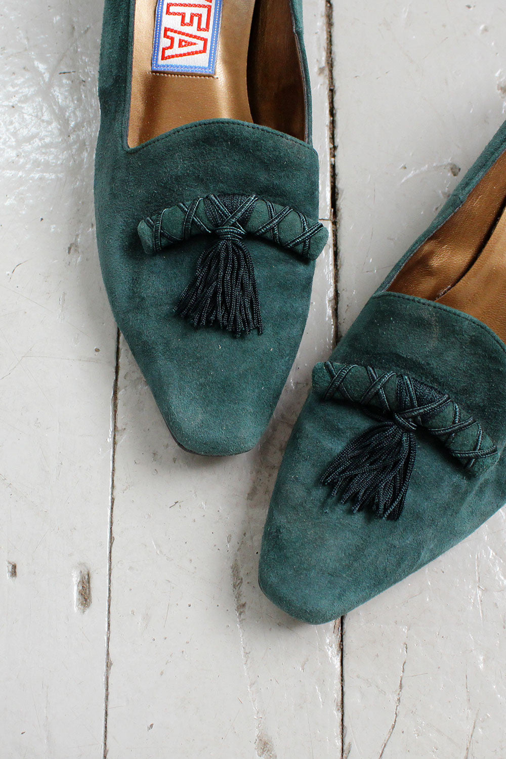 Green Tassel Loafers 8