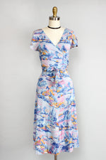 Impressionist Scene 70s Dress XS/S