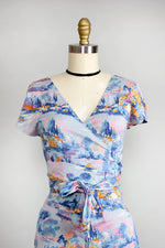 Impressionist Scene 70s Dress XS/S