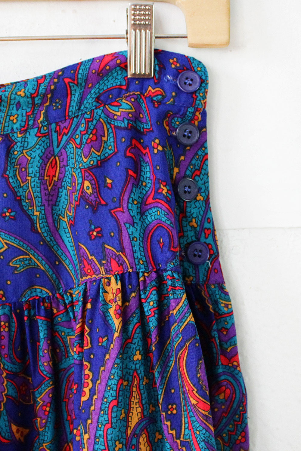 Cobalt Paisley Skirt M