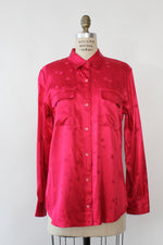 Tabitha Hot Pink Star Blouse M