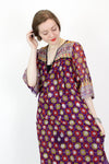 Floral Block Print Indian Gauze Dress