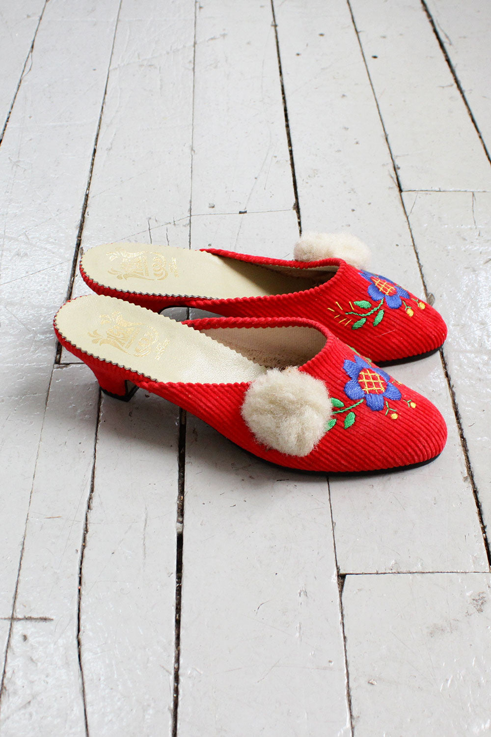 Folksy Corduroy Slippers 7