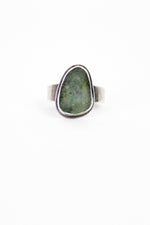 Rough Green Sterling Ring