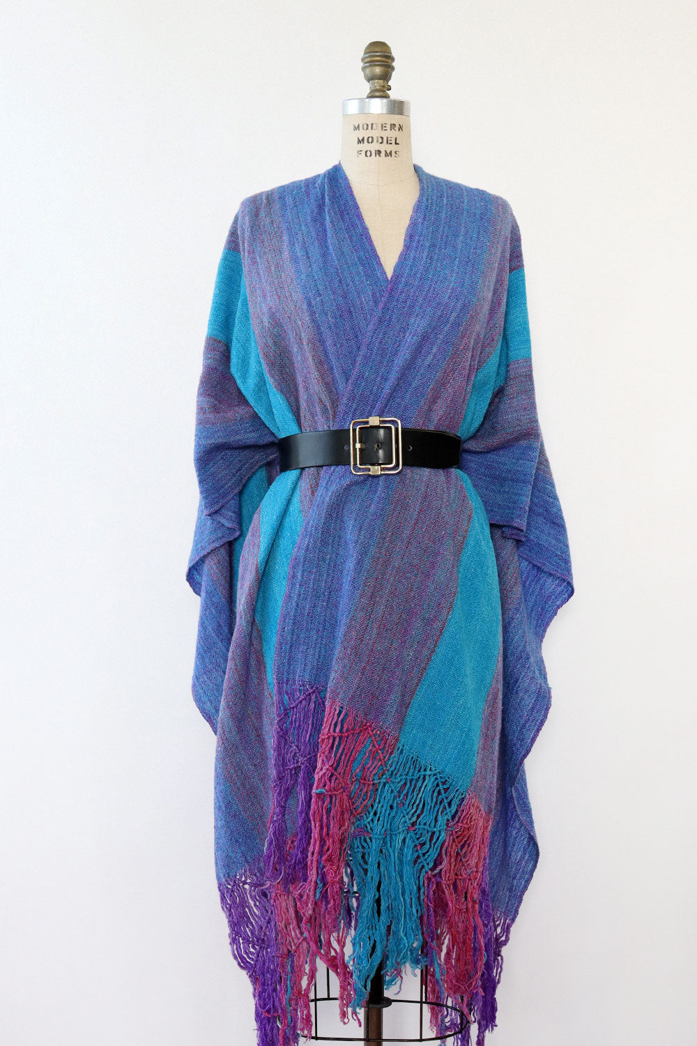 Berry Woven Shawl Cape