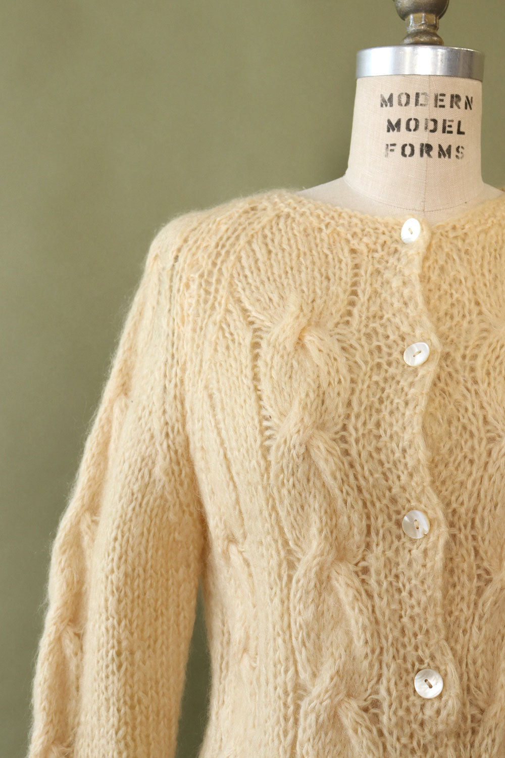 Italian Mohair Vanilla Cardigan XS-M