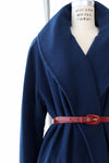 Navy Blue Cashmere Clutch Coat M/L