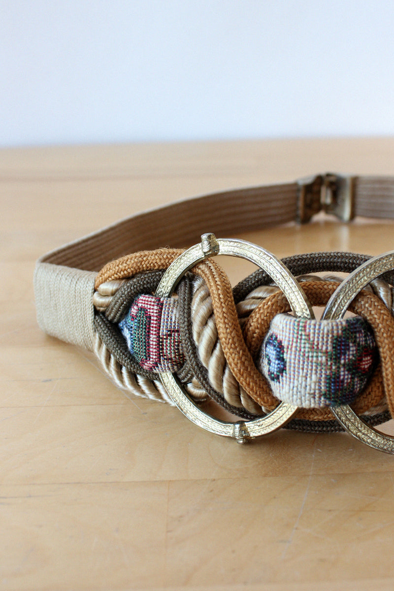 Textural Tapestry Cinch Belt