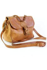 Chestnut Leather Accordion Bag