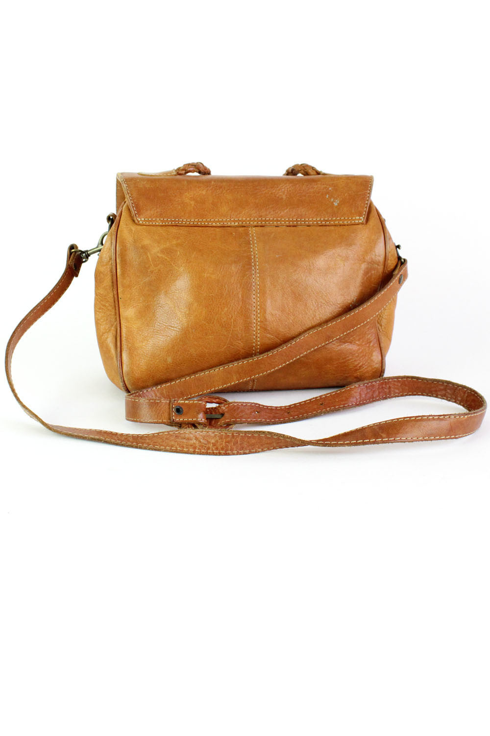 Chestnut Leather Accordion Bag