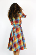 vintage plaid dress