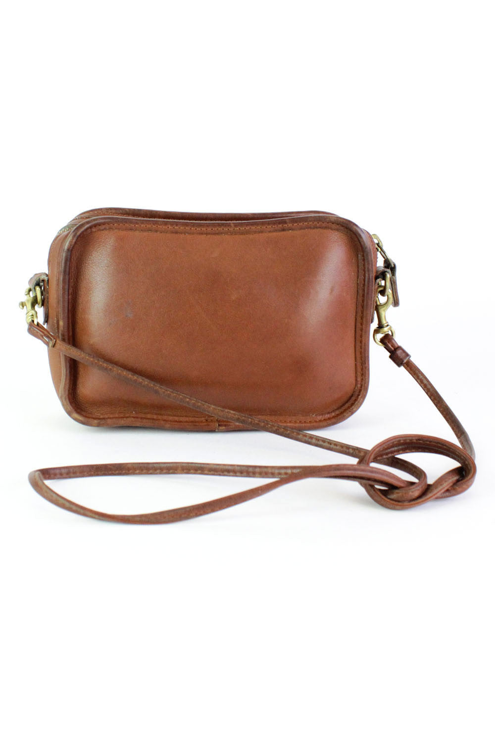 Chestnut Brown Leather Coach Station Bag – OMNIA