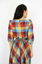 colorful plaid dress