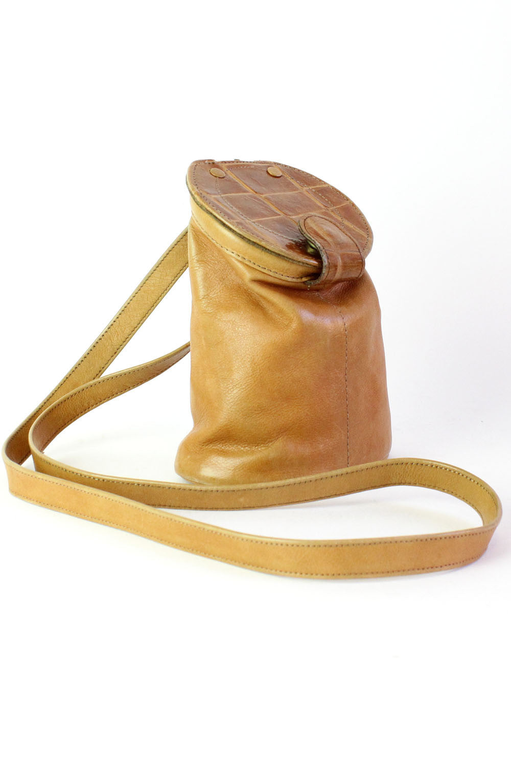 Honey Leather Bucket Bag