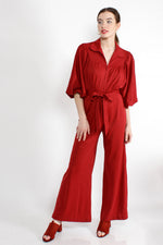 Maroon Bell Jumpsuit S/M