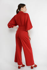 Maroon Bell Jumpsuit S/M