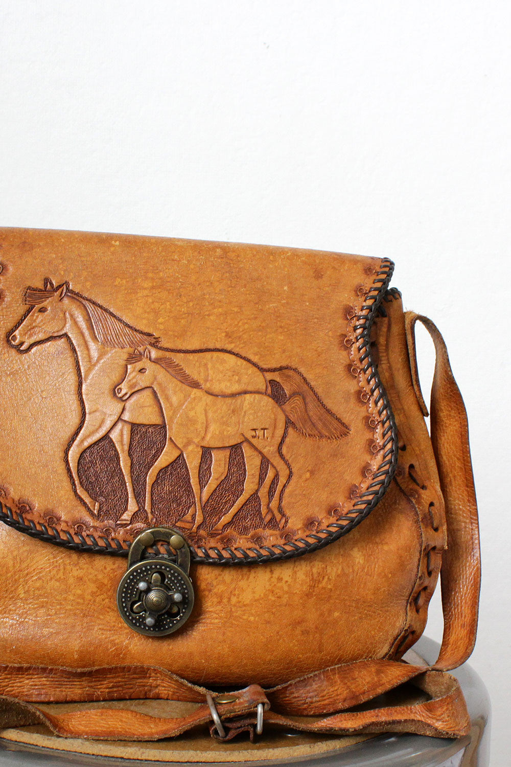 Hand made Leather Saddle Purse - Bags and purses