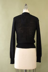 Lightweight Black Tie Neck Sweater XS/S