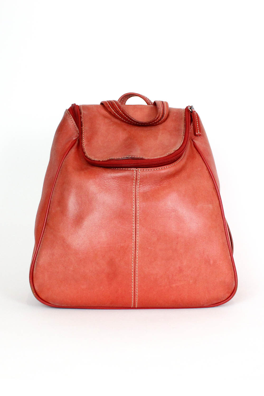 Red Leather Backpack