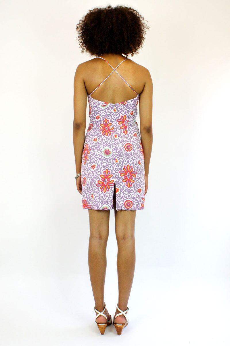 SALE / Nicole Miller print dress XS