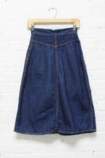 Denim Snap Skirt XS