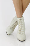 Bone White Button Boots 8