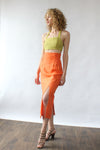 Naranja Linen Laced Skirt M