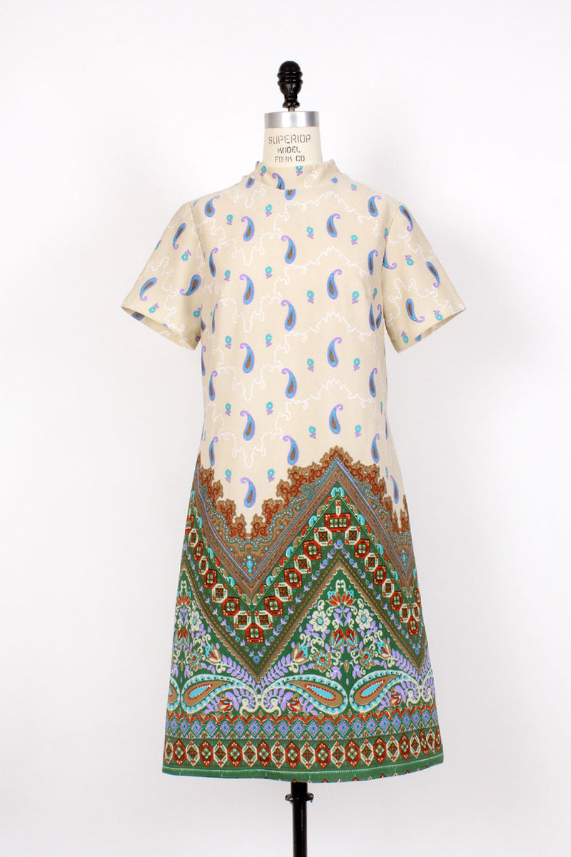 Paisley Mockneck Dress M/L