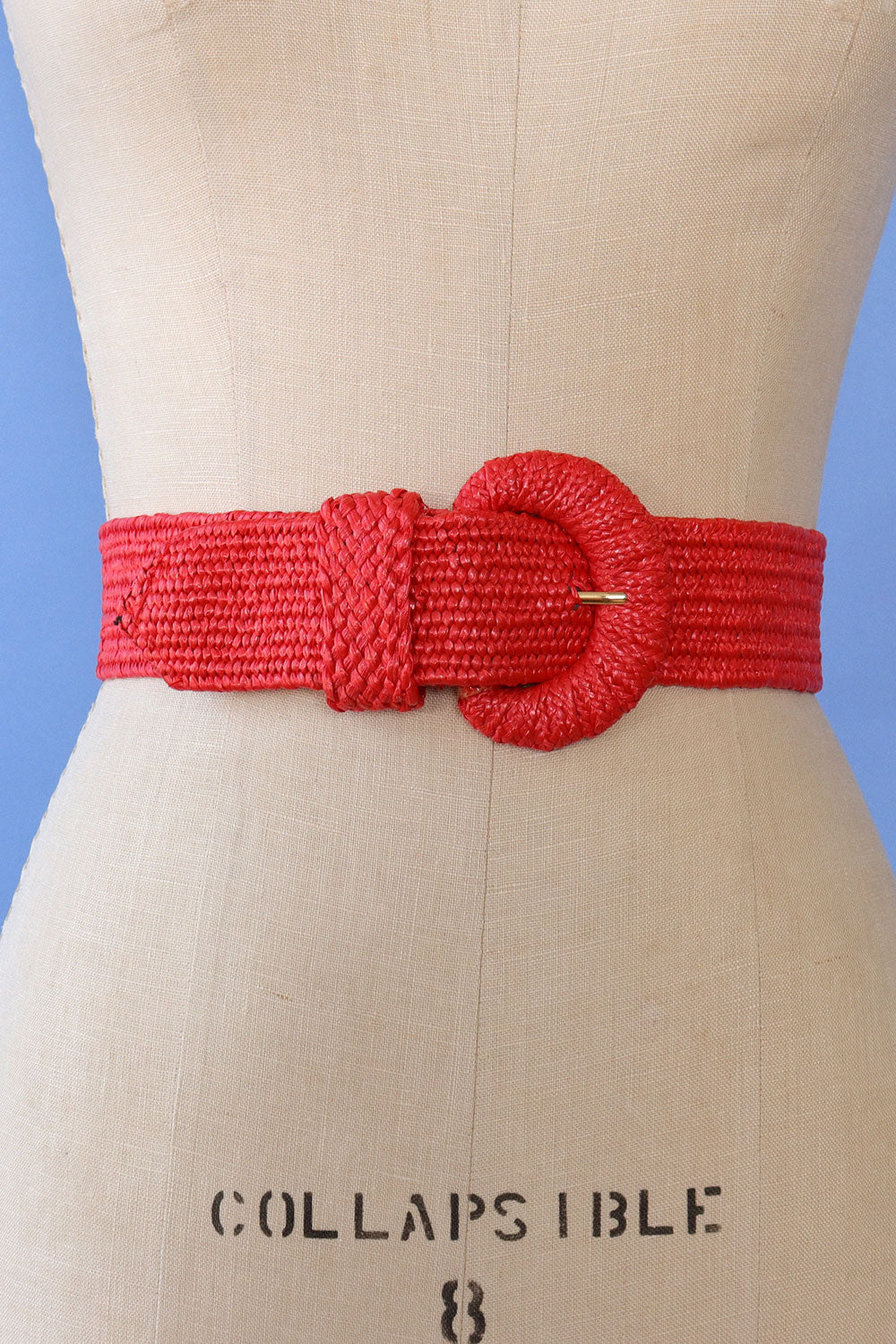 Cherry Red Woven Belt XS-L