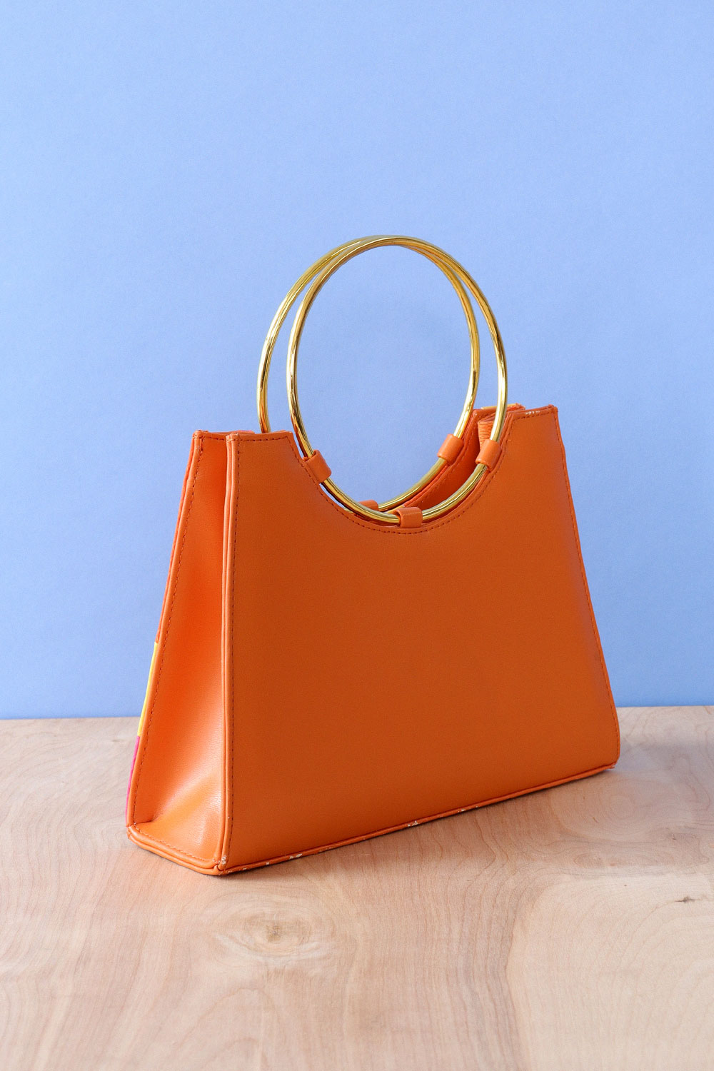 Colorblock Gold Ring Handbag