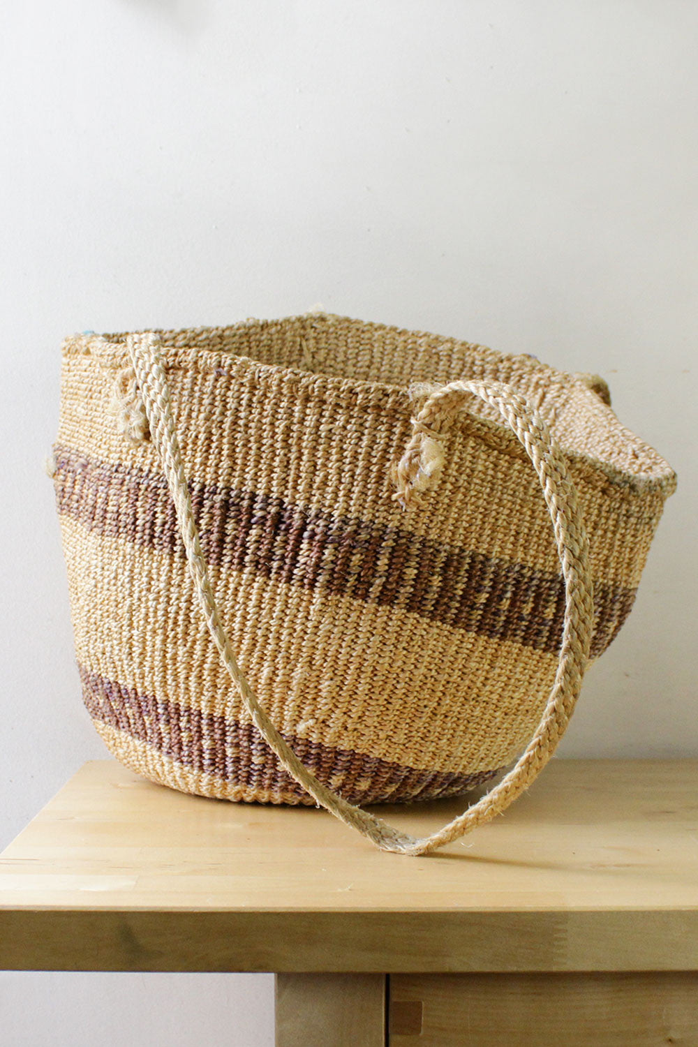 Stripe We Weave Bucket Bag