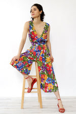 Joan Floral Gaucho Jumpsuit XS-M