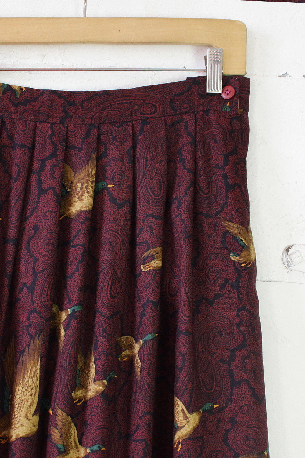 Mallard Duck Paisley Skirt M