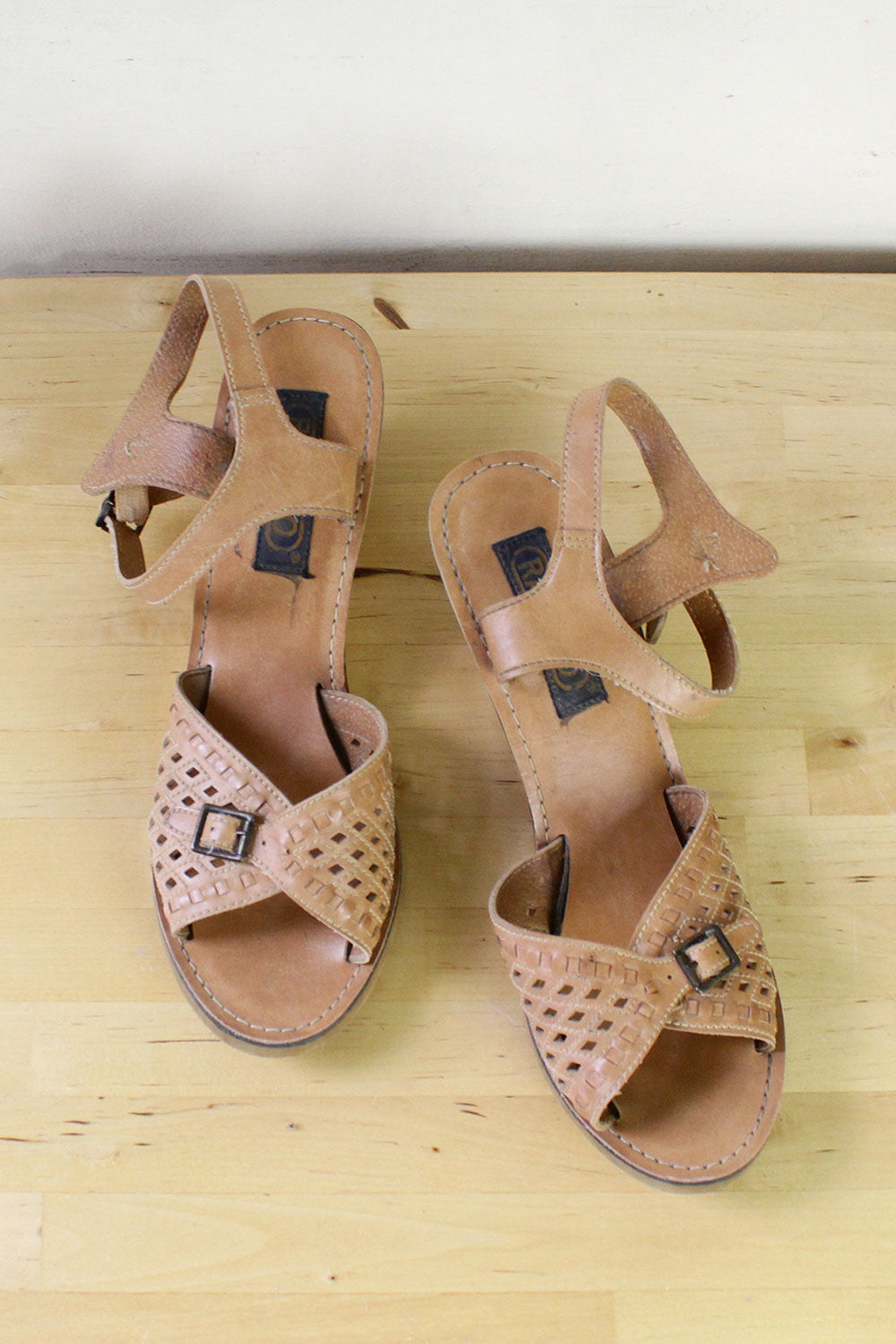 Rapallo Blonde Wood Sandals 9