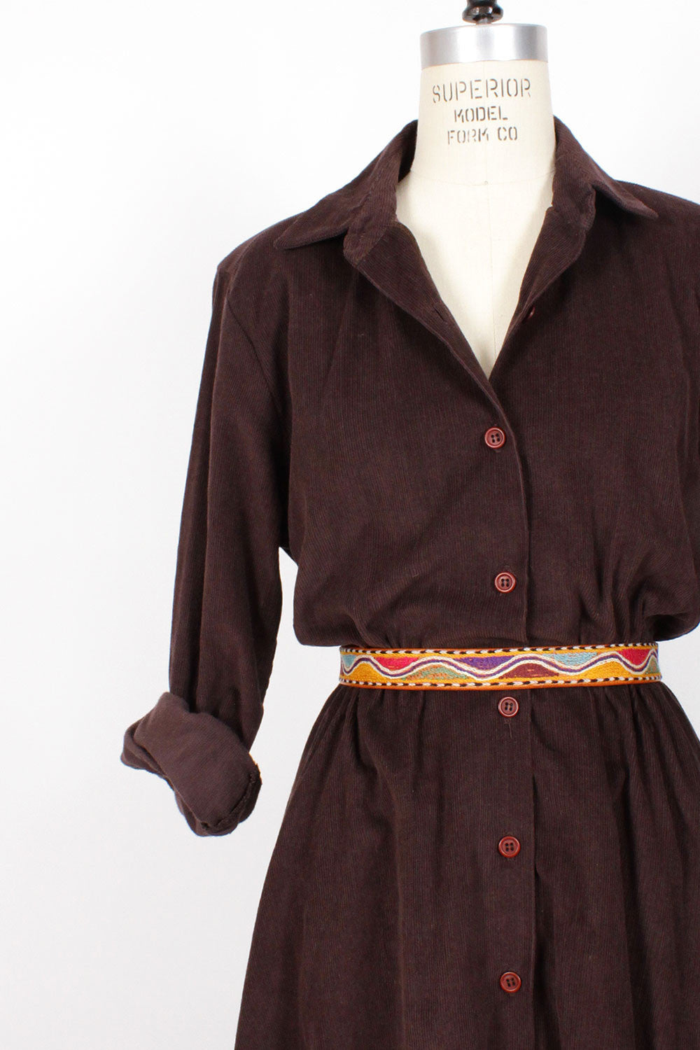 Espresso Corduroy Shirtdress M/L