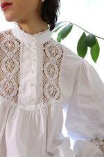 Cotton Lace Billowy Blouse S/M