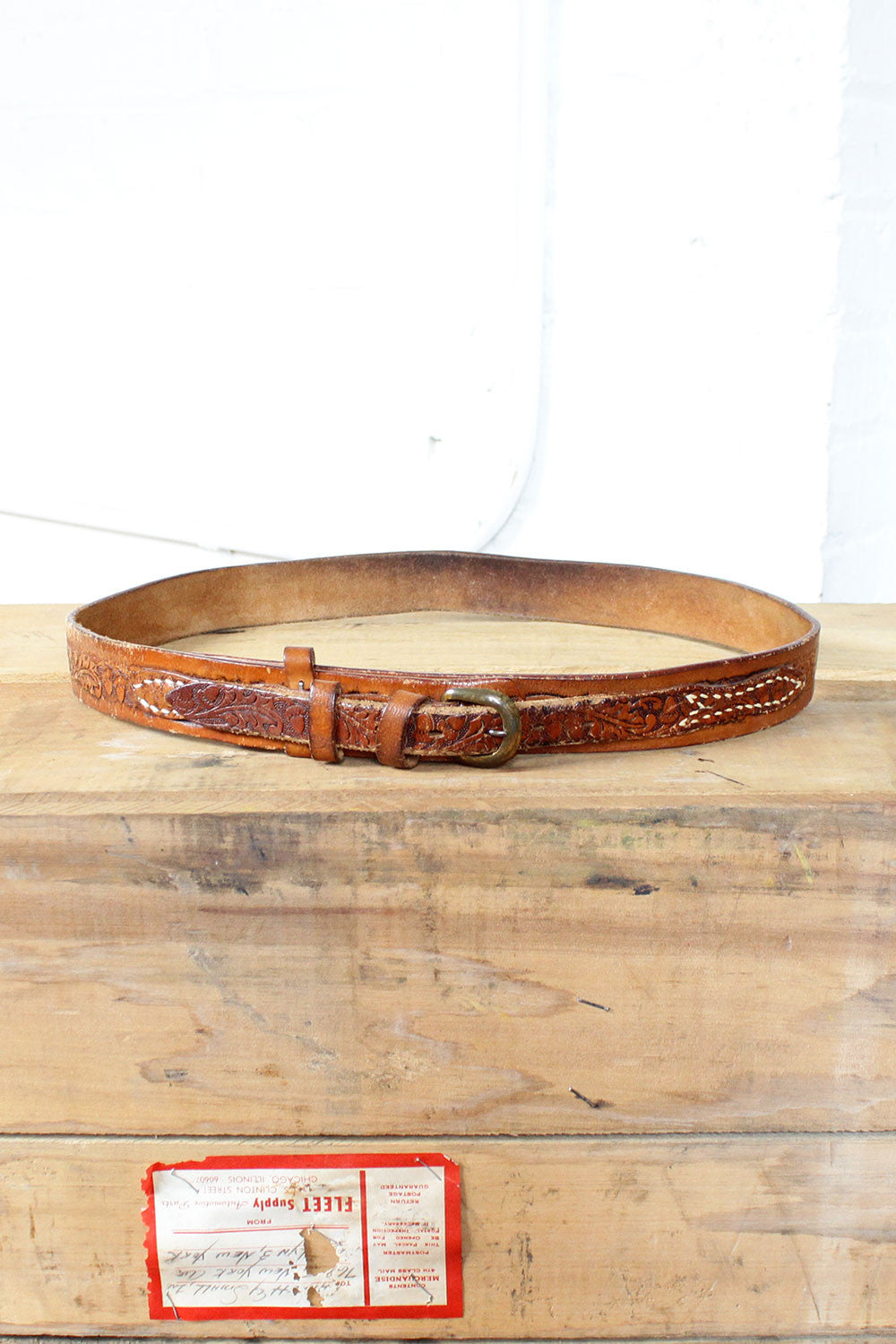 Long Winter Tooled Belt