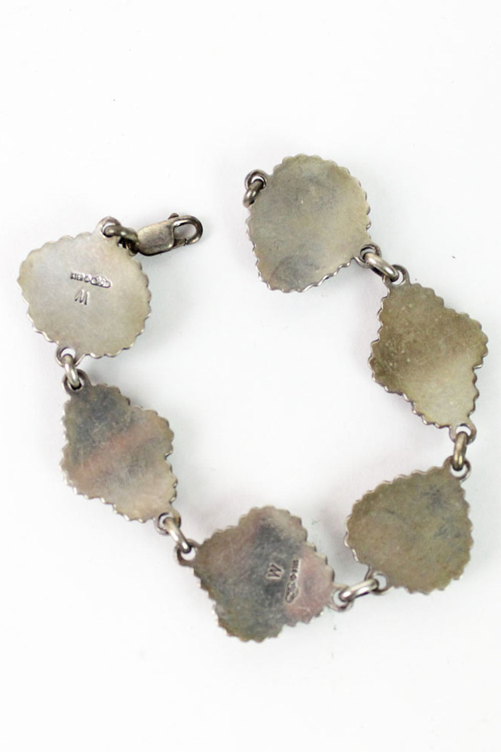 silver hearts bracelet