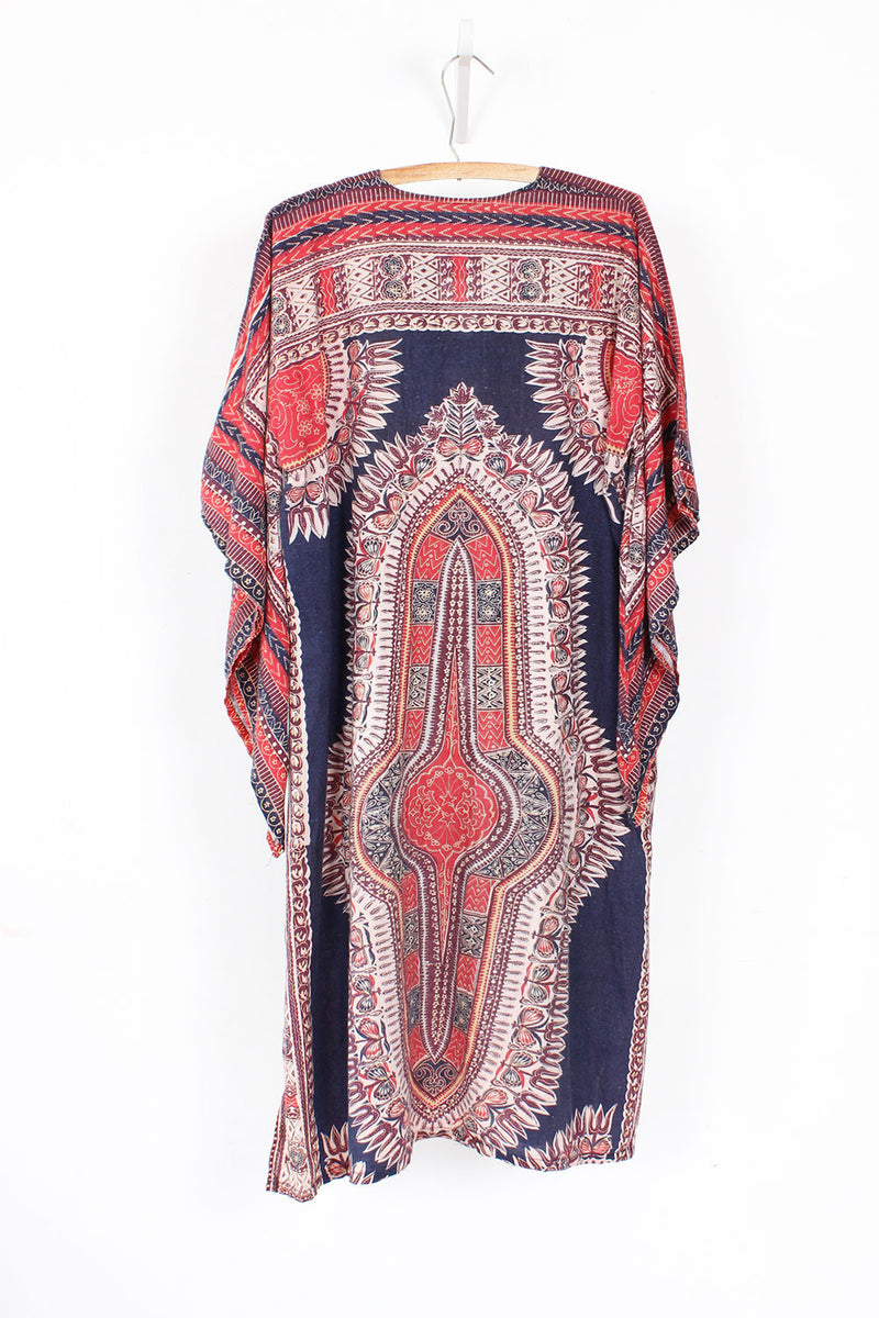 70s Dashiki Angel Sleeve Dress