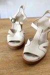 Marc Jacobs Ivory Leather Crepe Heels 8