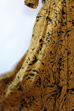 Golden Olive Abstract Flare Dress S/M
